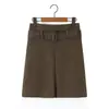 Saia Midi Reta de Cintura Alta Estilo Francês Retrô para Mulheres Outono Inverno Emagrecedora Cintura Elegante Saia Lápis Casual Comprimento Médio