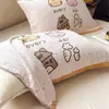 Toalla de Almohada de Gasa de Algodón Puro de Cuatro Capas Clase A, un Par de Toallas de Almohada de Dibujos Animados, Anti-Aceite, Nuevos Estilos de Protectores de Almohada para Todas las Estaciones