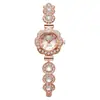 Reloj para Mujer con Calcedonia Incrustada de Diamantes Pulsera Ajustable con Cordón Reloj de Pulsera Moda para Mujer Venta al por Mayor Reloj Transfronterizo