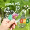Marcador de Página de Flores Secas Artesanal Material DIY Espécime Transparente Cola Caseira Planta em Relevo Adesivo em Relevo Garrafa Aluno do Ensino Fundamental
