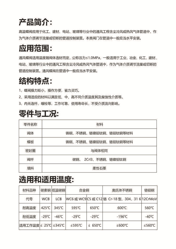 通风蝶阀