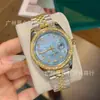 Relógio masculino mais vendido internacionalmente, luxo leve, cravejado de diamantes, mostrador grande, pulseira de aço, calendário, relógio estilo Rolex, série Datejust, relógio de pulso de quartzo