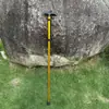 Bastón de Senderismo de Aleación de Aluminio, Bastón de Trekking Plegable Telescópico, Bastón para Caminar Antideslizante, Bastón de Caminar Reforzado de 5 Secciones para Personas Mayores