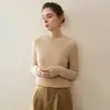 Suéter 100% cachemira pura para mujer, cuello redondo, engrosado, capa base de punto, nuevo jersey de otoño e invierno 2026