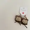 Lindo Osito Lazo Pinza para el Cabello Infantil Diadema Par de Pinzas Clip Lateral Gomas Elásticas