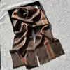 Bufanda de Seda Cuadros de Negocios para Hombre, Bufanda de Seda 100% Mora de Alta Gama para Primavera y Verano, Bufanda Larga con Flecos al por Mayor