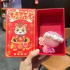 Chaveiro Mini Buquê com Buquê de Rosa Criativo Tecido com Lã para um Ano Novo do Cavalo Próspero, Pingente de Bolsa, Presente de Ano Novo