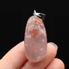 Pingente Irregular de Pedra Natural Exquisito Cristal Rosa Pedra Olho de Tigre Acessórios para Joias de Colar DIY Pingente