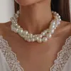 Joyería Transfronteriza de Moda Europea y Americana, Collar Multicapa Estilo Bohemio, Popular Collar de Perlas Estilo Callejero