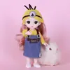 Caixa de presente com traje de princesa para boneca de 17cm, roupas para instituições de treinamento de crianças e meninas, podem ser trocadas, atacado