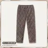 Pantalones de pijama individuales para hombre nuevos, invierno, tres capas, engrosados, forro polar, forro polar de coral, acolchados, cálidos, verdes, para hombres de mediana edad, pantalones de casa