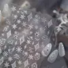 Pegatinas para Uñas de Diamante de Cristal Tomoni, Pegatinas Populares de Uñas de Invierno, Pegatinas de Decoración de Uñas de Copo de Nieve de Terciopelo de Alta Gama