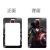 Juego de tarjetas de animación de mundo paralelo de la expedición del héroe de Marvel Spider-Man, bolsa para tarjetas de comida para estudiantes, juego de tarjetas de autobús con cordón largo