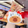 Nova Série Capivara Boneca Chaveiro Criativo Silicone Capivara Chaveiro Pingente para Bolsa de Casal Atacado