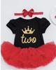 Roupas de verão infantis novas transfronteiriças roupas para o Dia das Mães roupas de princesa estilo letra impressa ha roupas conjunto de saia tutu vermelha