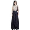 Nuevos jeans anchos estilo americano azul oscuro de otoño e invierno para mujer, de cintura alta, adelgazantes, pantalones rectos petite, pantalones cropped, modernos