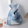 Bolsa de Punto de Panda Personalizable con Logo, Bolsa para Regalo de Cumpleaños Infantil, Chaleco de Punto de Mano al por Mayor