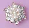 Novo prato de flor de diamante colorido de diamante pérola fivela de diamante acessórios para bolsa de sapato decoração de joias atacado galvanoplastia material para joias diy