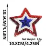 Mil Vitórias Bordado com Lantejoulas Coloridas Bordado de Estrela de Cinco Pontas Patch de Tecido Venda Quente Transfronteiriça Patch de Decoração para Roupa Chapéu com Adesivo Termofusível