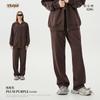 Tilani Sudadera con Cierre y Hombros Descubiertos de Felpa de Color Puro para Hombre y Pantalones de Sudor Traje de Chaqueta con Cierre y Capucha para Hombre