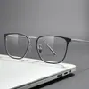 Bestseller Tmall Gafas de Titanio Puro con Lente Grande Miopía Montura de Titanio para Hombre Montura de Gafas Línea de Cejas Ultraligera Montura de Gafas Lentes Graduadas