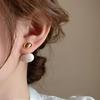 Pendientes Ovalados con Goteo de Aceite de Dos Usos Atmósfera Retro Pendientes de Gorro de Dos Usos Pequeños y Sencillos Popular en Tiktok