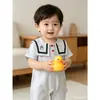 Ropa de Bebé, Ropa de Verano para Niños y Niñas, Mamelucos Súper Lindos y Adorables de Mes Completo, Ropa Delgada de Verano Estilo Azul Marino para Gatear