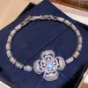 ¡Pulsera fina de diamantes de colores! Pulsera de flor de circonita dopamina, sensación de lujo ligero y alta gama, joyería exquisita y versátil para mujer