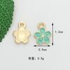 Accesorios de joyería DIY, pendientes colgantes de aleación con forma de gota de aceite de margarita blanca amarilla de Jindian, pendientes, llavero, bolso y colgante.