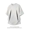 Camiseta de Manga Corta Patchwork Desconstruido Estilo Americano NASA para Hombre, Estilo Delgado de Primavera y Verano, Top Deportivo Casual Holgado para Niños