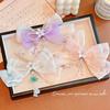 Acessórios de cabelo antigos para crianças Hanfu Headwear Little Girl Hairpin Bow Ribbon Princess Hairpin Side Clip Back Head Acessórios para o cabelo