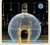 Arcos Circulares Decorativos Grandes com Estrutura de Ferro para Parques Externos e Shoppings, Feitos Sob Medida para Festivais de Iluminação Externa