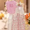 Conjunto de Verano Elegante Nuevo para Niñas 2026 Top de Algodón Pantalones Cortos con Volantes Moda Elegante para Bebé Conjunto de Dos Piezas Moderno
