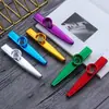 Flauta kazoo chapada en oro, instrumento de soplado con la boca, compañero para que los principiantes aprendan, simple, compacto y fácil de llevar, instrumento pequeño de acompañamiento