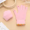 Moda Coreana Outono e Inverno Luvas Quentes Estilo Ins Luvas de Tricô Doce Feijão de Gelatina Luvas de Lã para Tela de Toque ao Ar Livre