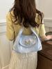 Bolsa Tote Nicho Coreia do Sul Feminina 2024 Nova Moda Mochila Estudante Casual Grande Capacidade Bolsa de Ombro