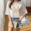 Camiseta de Lactancia para Salir en Primavera y Otoño, Camiseta con Abertura Lateral, Top de Lactancia Moderno de Manga Corta para Mamá, Corte Holgado con Diseño de Abertura Lateral