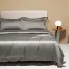 Xiangling Premium Estilo Sencillo y Lujoso Juego de Cama de Cuatro Piezas de Color Sólido de Tencel Importado: Sábana, Funda de edredón, Funda de almohada y Accesorios para la cama