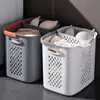 Cesto de Roupa Suja para Banheiro Doméstico Grande Capacidade Cesto de Lavanderia Conjunto de Três Peças Organizador de Roupas de Banheiro Cesto de Armazenamento de Roupa Suja