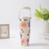 Taza de Coche Portátil de Aspecto Premium con Diseño Floral Creativo, Termo de Acero Inoxidable, Taza de Hielo Portátil de Gran Capacidad para Exteriores