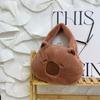 Hot Cartoon Super Cute Girl Infantil Pelúcia Bolsa Portátil Bolsa Transversal Bonito Portátil Macio Bonito Celular Chave Bolsa