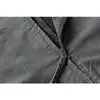 Ropa Vintage 25 Otoño Nueva Tendencia Retro Americana Lavada Desgastada Color de Contraste Cuello Solapa Chaqueta de Trabajo para Hombre