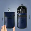 Bolsa de protección antiinterferencias con patrón de fibra de carbono para llave de coche transfronteriza, bolsa aislante antirrobo para llave inteligente