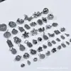Colgante de Flor de Loto de Plata Sanqi de Plata Vieja de Shanxi Pequeñas Flores Accesorios Componentes para Manualidades y Joyería DIY