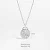 Colar Pingente Lua Design Simples Versátil Retrô Europeu e Americano Zircônia Microcravejada Estilo Ins Corrente para Clavícula Empilhável para Mulheres