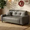 Sofá para sala de estar, apartamento pequeño, sofá simple de línea recta para uso doméstico, adecuado para apartamentos de alquiler, recepción de oficina, sofá cama de cuero