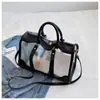 Bolsa Transparente para Mujer de Gran Capacidad 2022 Nueva Moda Verano Bolso de Hombro Único Cruzado Portátil Bolso Boston Tipo Almohada