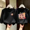 Camiseta de manga larga 100% algodón para niña, nuevo modelo 2026, camiseta básica de cuello redondo para niños mayores, top casual, ropa interior casual para bebé