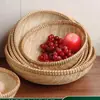 Cesta de Bambú Tejido para Tamales, Cesta de Bambú Tejido para Tamales, Cesta Redonda de Almacenamiento y Escurridor Hecha a Mano Estilo Granja, Cesta de Bambú