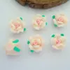 15mm arcilla blanda flor flor de rosa pequeña hecha a mano pendientes diy carcasa de teléfono móvil taladro de palo accesorios de decoración para gafas material